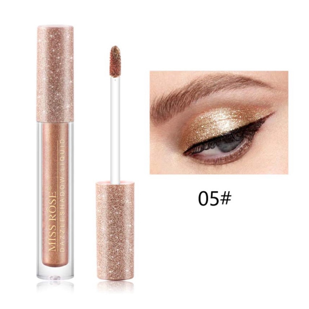 Miss Rose Dazzleshadow Metallic Liquid Glitter Eyeshadow 5 Twilight Flash Gold